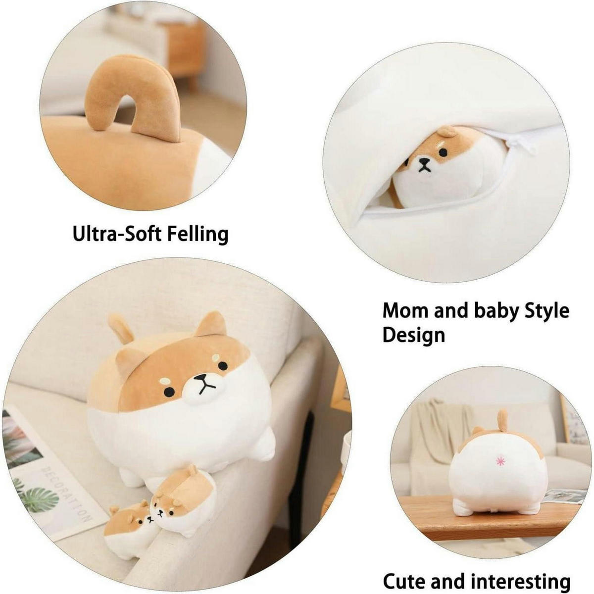 STOFFTIER Shiba Inu 5-teiliges Set - Multicolor, Textil (30.5/40.6cm)