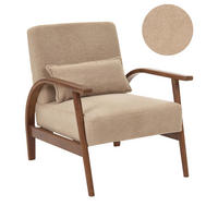 SESSEL Bouclé Sandbeige Skara - Sandfarben/Beige, Textil (70/83/88cm) - Beliani