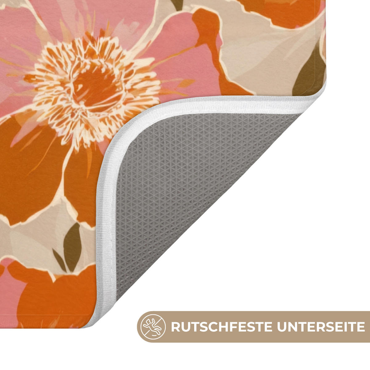 KÚPEĽŇOVÁ PREDLOŽKA Kvety - Motív - Retro 60x120 cm - viacfarebná, textil/plast (60/120cm) - OnlyWow