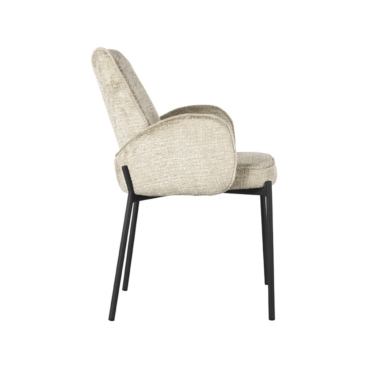 ESSZIMMERSTUHL Joni Beige 60/55/86 cm 2er-Set - Beige, Textil (55/86/60cm) - LABEL51