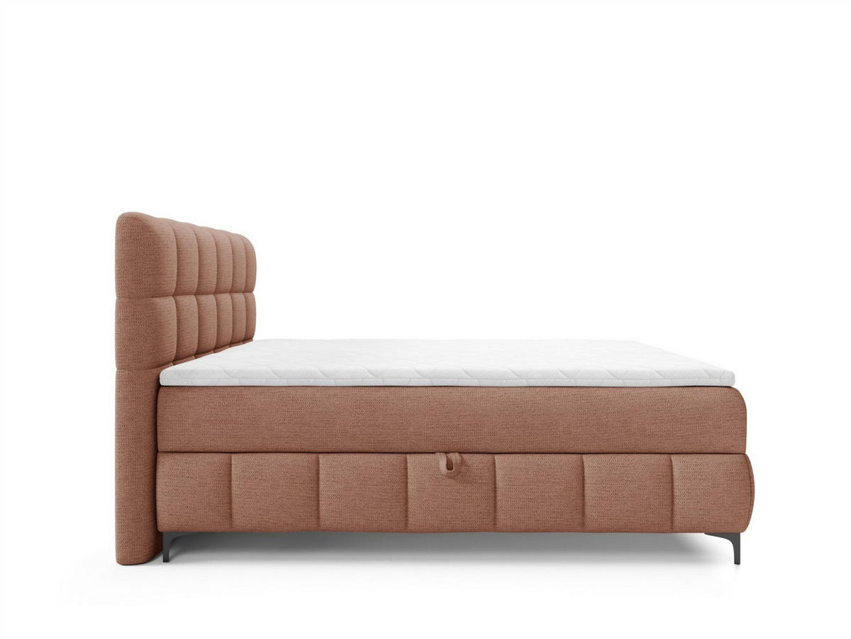 BOXBETT Sophie In Aragon - Rotbraun, Holzwerkstoff/Textil (160/200cm) - Fun Möbel