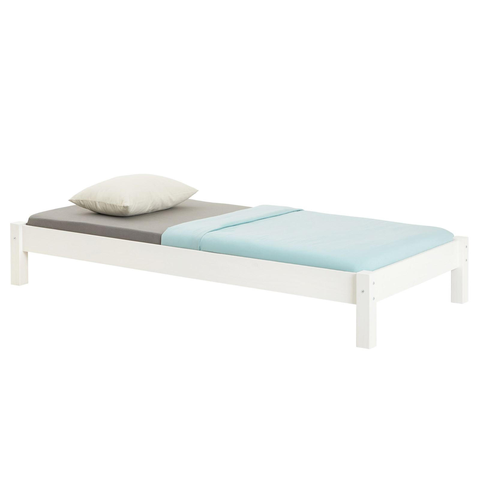 FUTONBETT TAIFUN 90X190 CM - Weiß, Holz (90/190cm) - IDIMEX