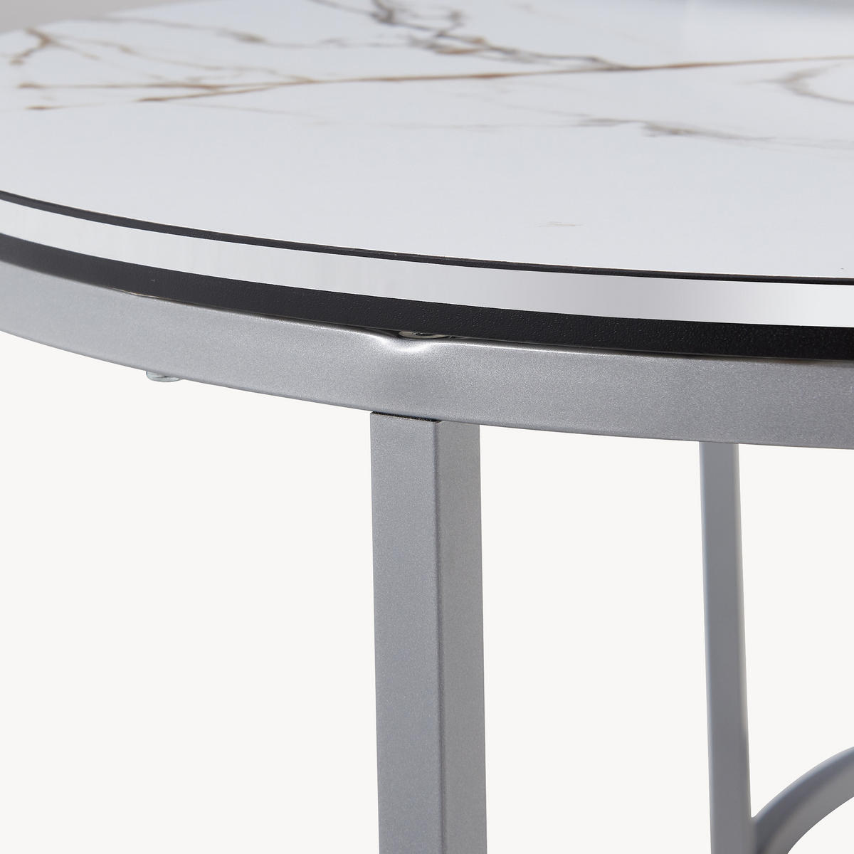 SADA KONFERENČNÍCH STOLKŮ Skagen 2dílná 70/70/50 cm - bílá, kompozitní dřevo (70/70/50cm) - [en.casa]