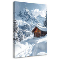 LEINWANDBILD Weihnachten 80x120cm - Weiß, Textil (80/120cm) - Feeby