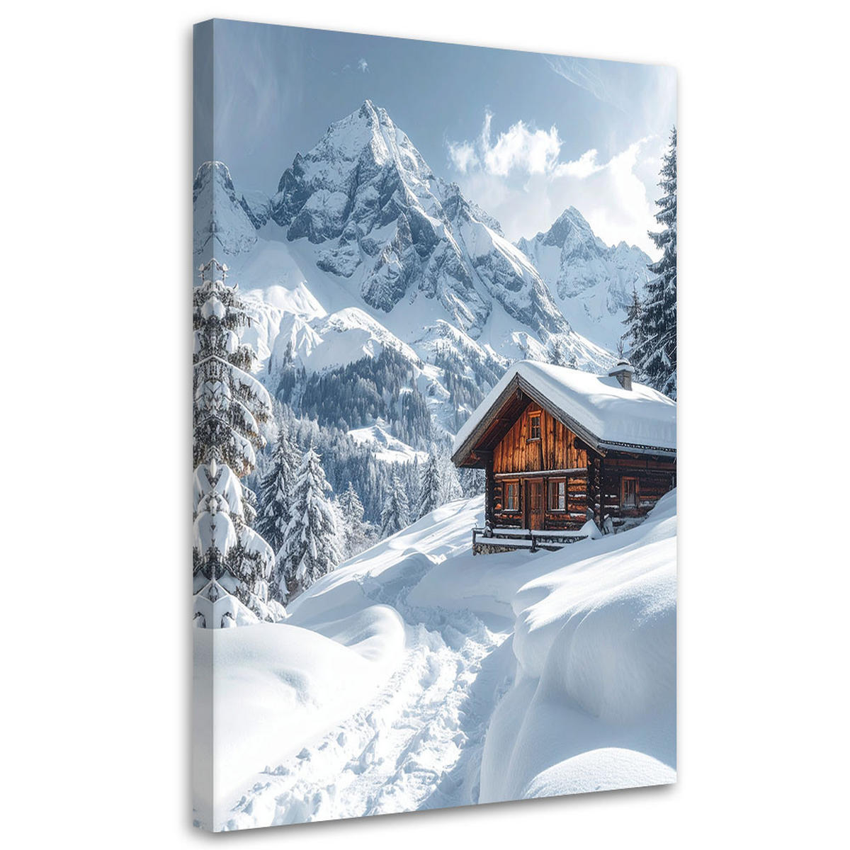 LEINWANDBILD Weihnachten 80x120cm - Weiß, Textil (80/120cm) - Feeby