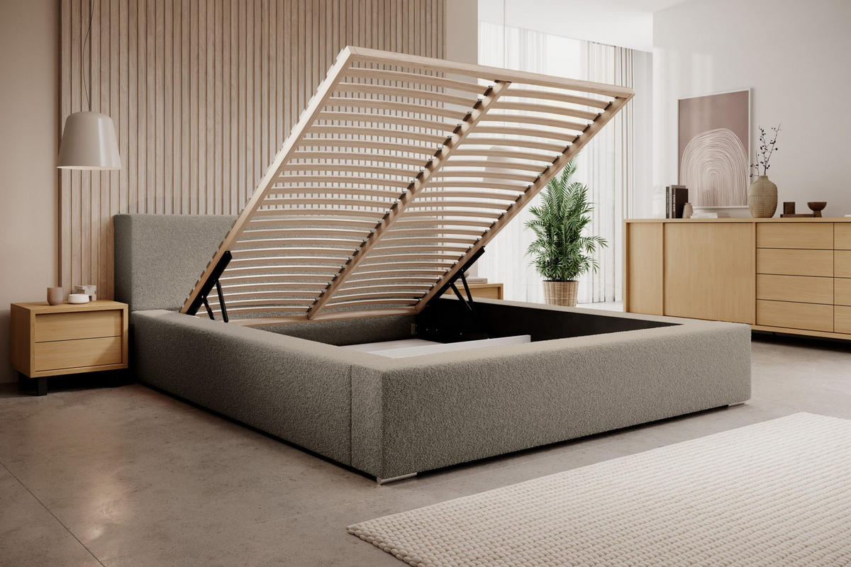 POLSTERBETT Jenne 140x200 cm, Braun - Braun, Textil (140/200cm) - Fedve