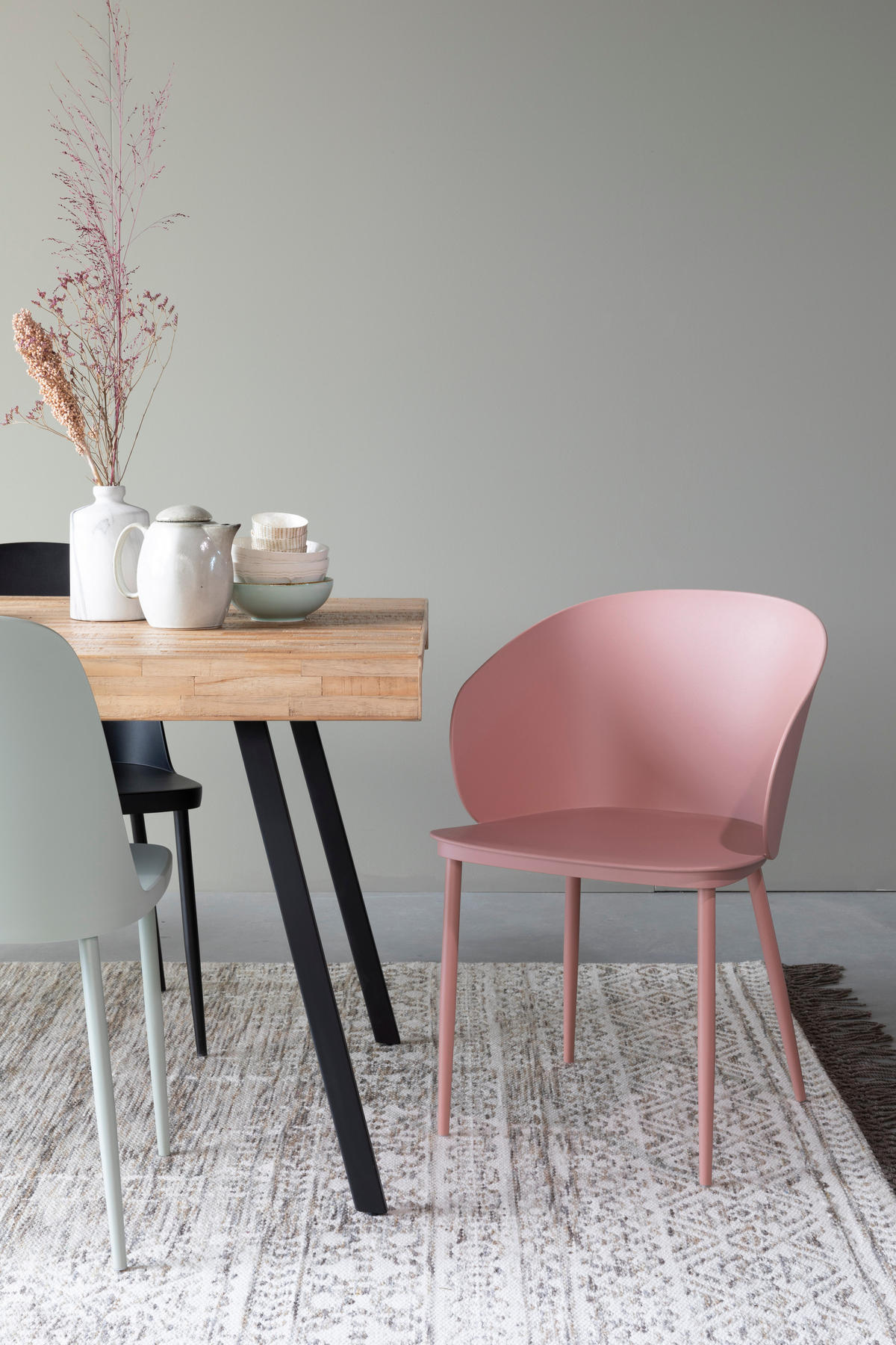 ESSZIMMERSTUHL Gigi - Rosa - 53.5/57/81 cm - 2er-Set - Pink, Kunststoff (57/81/53.5cm)