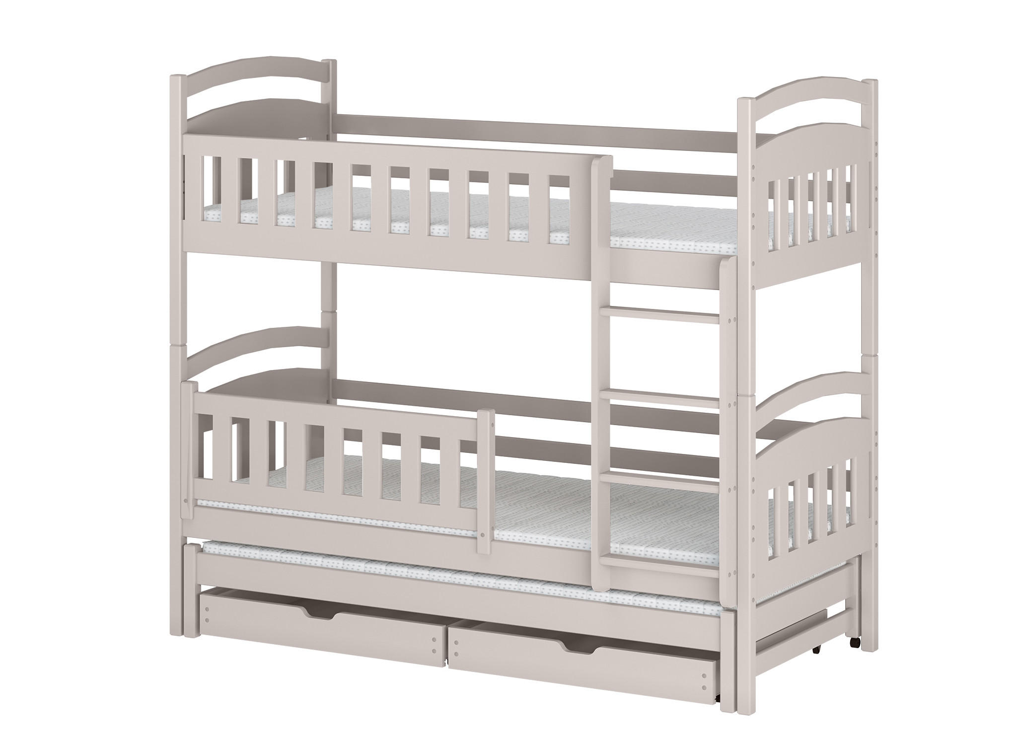 ETAGENBETT 90x200 cm mit Ausziehbett & zwei Schubladen in Kaschmir - Kaschmir, Holzwerkstoff (90/200cm) - Kids Collective