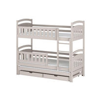 ETAGENBETT 90x200 cm mit Ausziehbett, zwei Schubladen & drei Matratzen in Kaschmir - Kaschmir, Holzwerkstoff (90/200cm) - Kids Collective