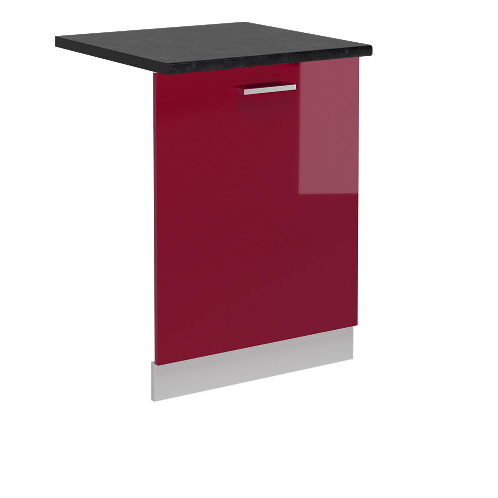 DISKMASKINENS FRONTPANEL R-Line Röd högblank 60 cm , AP Antracit Röd, Vit 81.8/60/60 cm