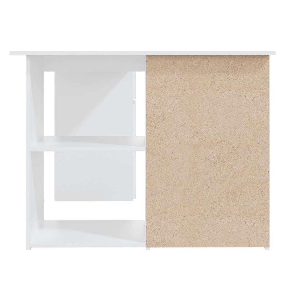 ECKSCHREIBTISCH Weiss 145/100/76 Cm Holzwerkstoff - Weiß, Holzwerkstoff (145/100/76cm) - vidaXL