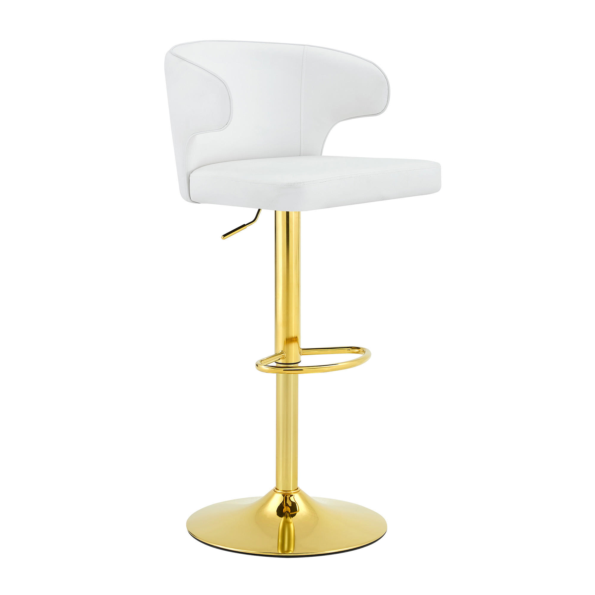 BARHOCKER DE-36724 2er-Set höhenverstellbar mit 360°-Drehung Weiß - Weiß, Metall (45/110/49.7cm) - ComfortXL