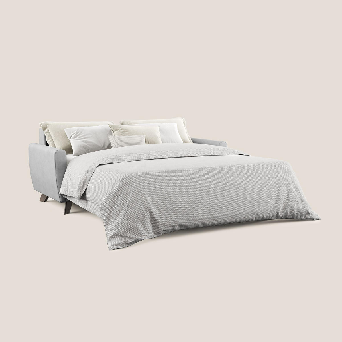 SCHLAFSOFA Callisto - Hellgrau, Textil (168/97/96cm) - Divani.store