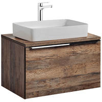 BADMÖBEL-SET 3-TLG. Puebla-56 - Braun, Holzwerkstoff (80/60/46cm) - Lomado