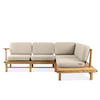 LOUNGESOFA ATREDA rechts - Creme, Holz/Textil (230/74/175cm) - KONSIMO®