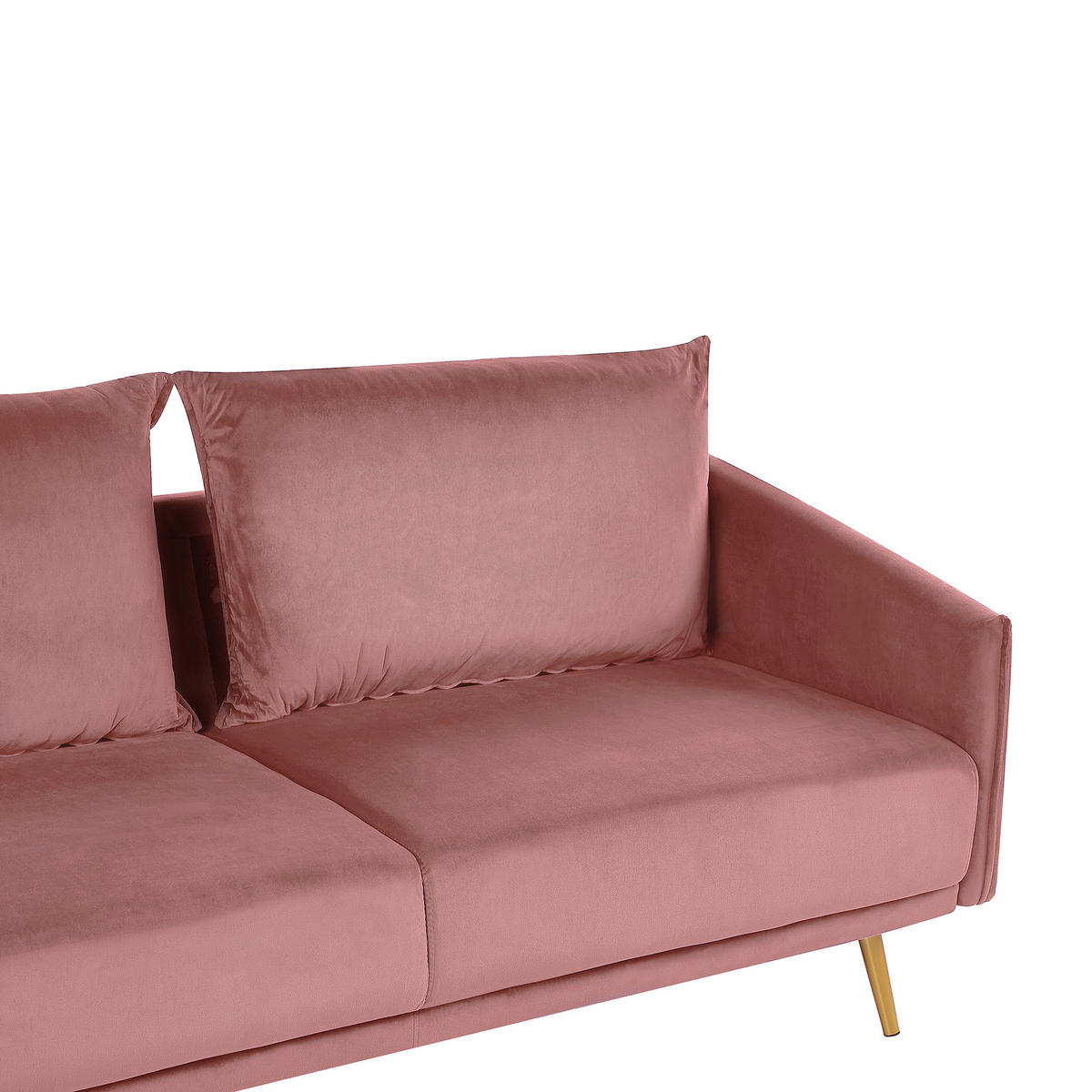 5-SITZER SOFA SET Samtstoff Rosa Maura - Pink, Textil (185/83/78cm) - Beliani