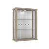 HÄNGEVITRINE 25/60/80 cm mit Spiegel, LED & 2 höhenverstellbaren Glasböden - Transparent/Silberfarben, Glas/Holzwerkstoff (60/80/25cm) - K-Möbel