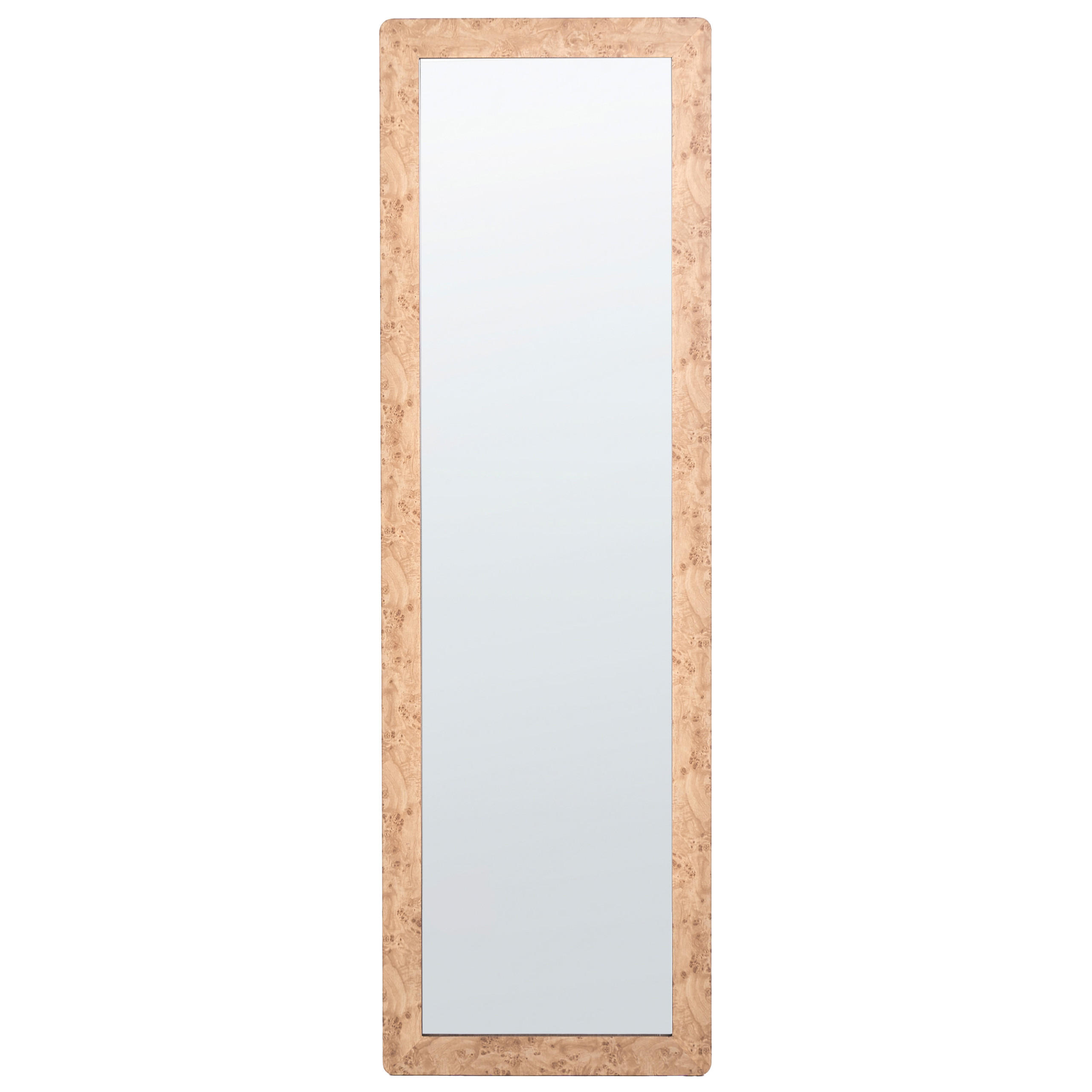 Beliani Wandspiegel Hellbraun, Braun 50x160x2 cm