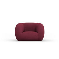 SESSEL Essen aus Boucle burgundfarben - Bordeaux, Textil (95/86/130cm) - Cosmopolitan Design