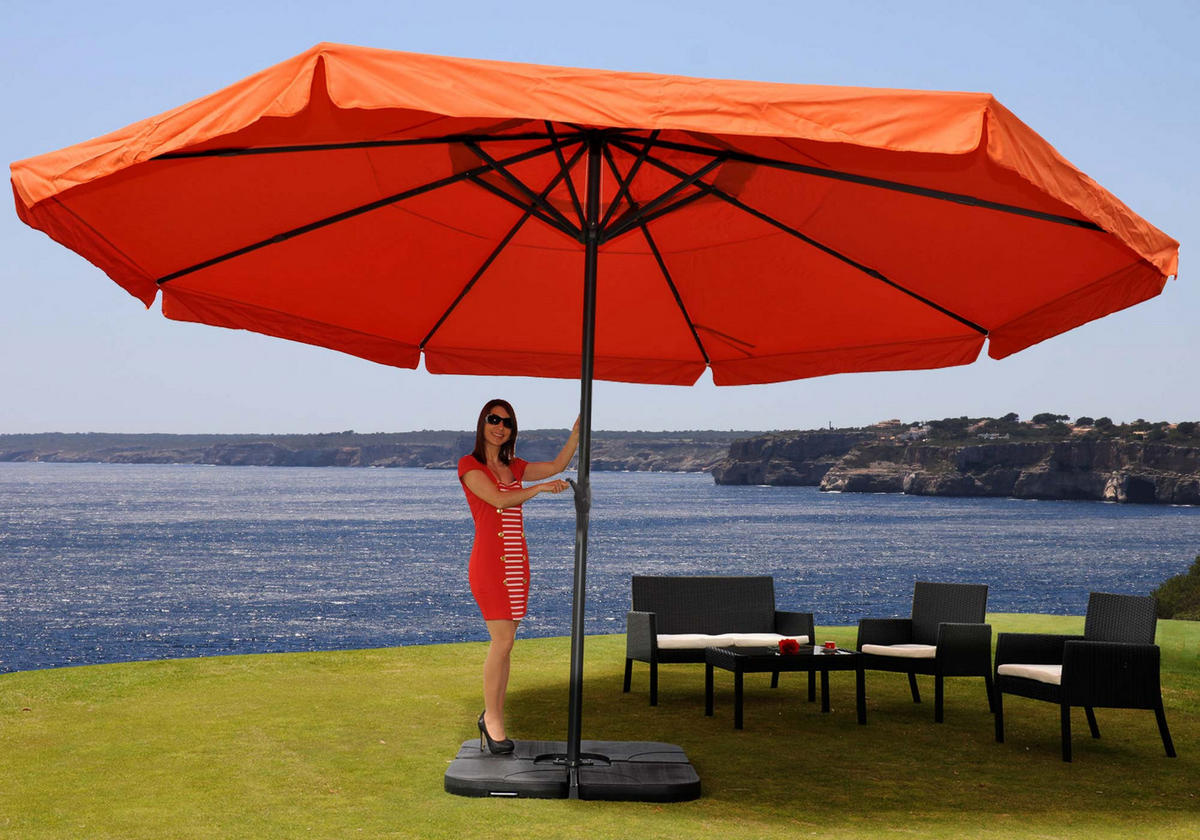 SONNENSCHIRM PRO Orange - Orange, Textil (500/500cm) - MCW