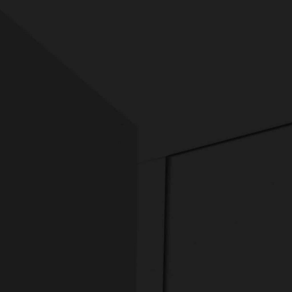 METALLSCHRANK Kevi Metall Schwarz 80x35x101,5 cm Stahl - Schwarz, Metall (80/101.5/35cm) - DELUKE