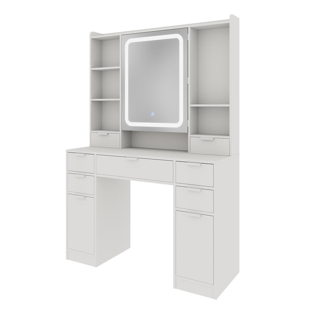 Vicco TOALETNÍ STOLEK Solea Bílá 105 cm se zrcadlem LED