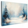 LEINWANDBILD Wald - Winter - Natur - Abstrakt - Schnee 30x20 cm - Weiß, Textil (30/20cm) - MuchoWow