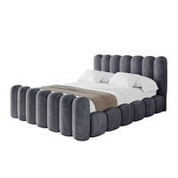 POLSTERBETT mit Bettkasten, Fußteil und Lattenrost, Boxbett ohne Matratze - SENA-Z 180x200 Dunkelgrau - Dunkelgrau, Holzwerkstoff/Textil (180/200cm) - ALTDECOR