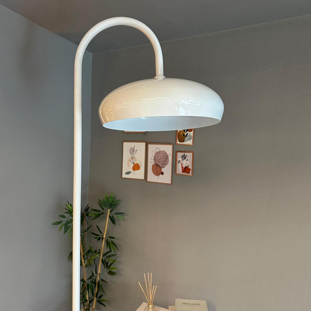 STEHLAMPE Bralo 180 Cm - Weiß, Metall (37/37/180cm) - Bamyum
