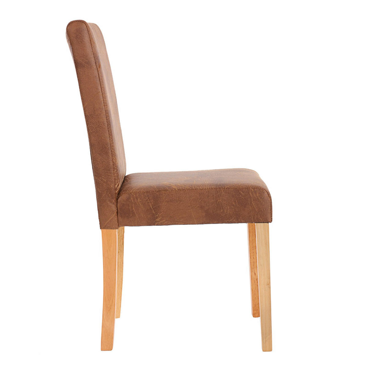 ESSZIMMERSTUHL 4er-Set klassisch und zeitlos 90x43x56cm Sitzhöhe 45cm Textil helle Beine Wildlederimitat - Braun, Textil (43/90/56cm) - CHEFGASTRO