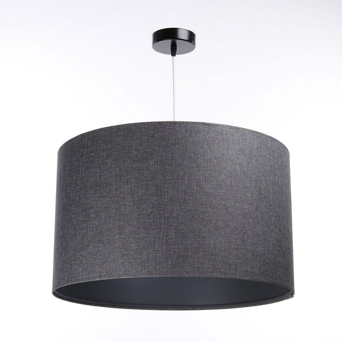 HÄNGELEUCHTE Grau 40/25 cm - Schwarz/Grau, Kunststoff (40/0.5/25cm) - ONZENO