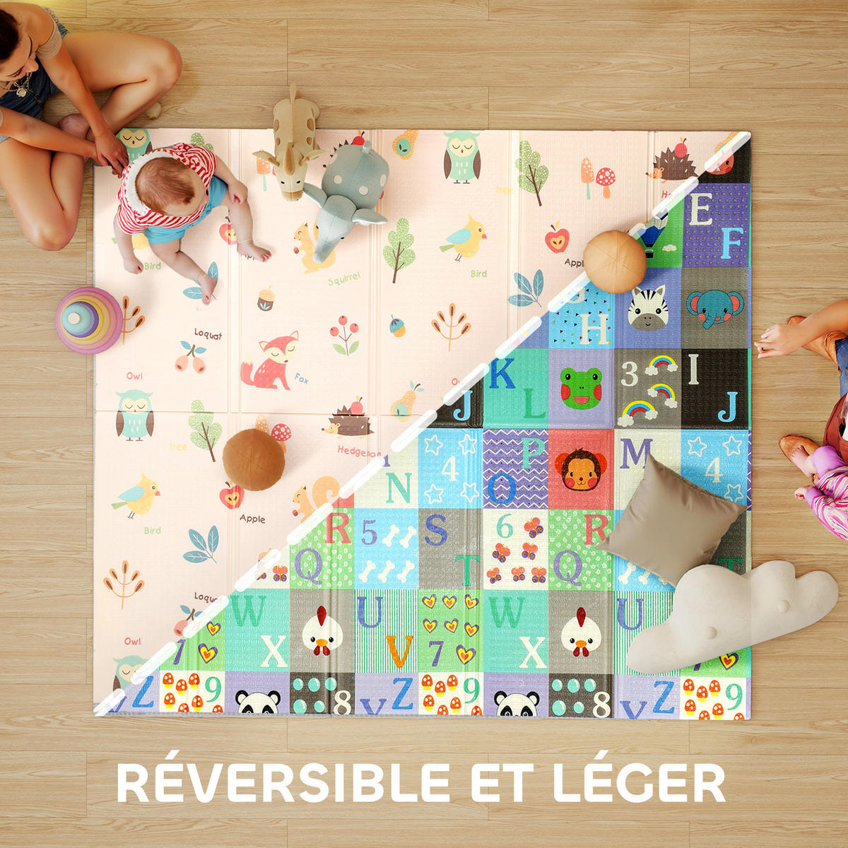 SPIELMATTE DE-18923 faltbar, 180x150 cm Multicolor - Multicolor, Kunststoff (150/180cm) - ComfortXL