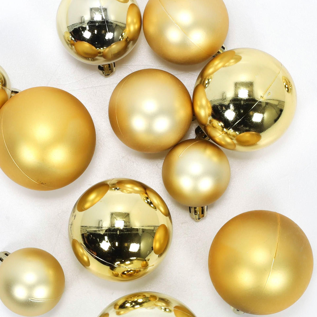 WEIHNACHTSKUGELN verschiedene Größen 60er-Set - Goldfarben, Kunststoff (19/31.5/19cm) - Home Styling Collection