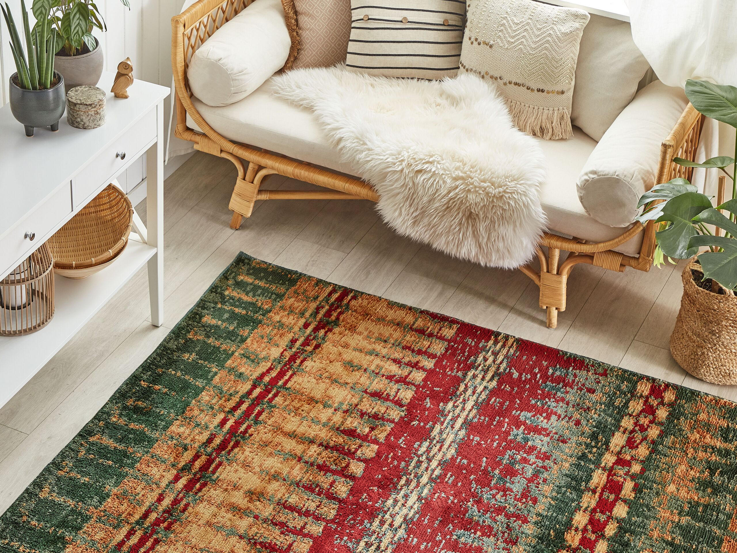 KURZFLOR-TEPPICH Marmaris 230/160 cm - Multicolor, Kunststoff (160/230cm) - Beliani