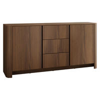 SIDEBOARD Bari KSZ168 - Nussbaumfarben/Schwarz, Holzwerkstoff/Kunststoff (168/84/39cm) - MIRJAN24