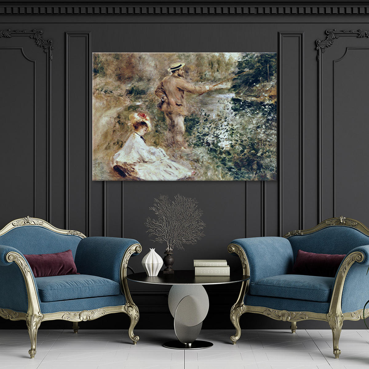 WANDBILD angler auguste renoir - Multicolor, Textil (60/40cm) - Feeby