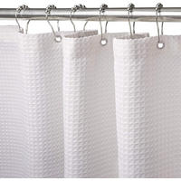 DUSCHVORHANG 180 x 180 cm Badewanne schimmelresistent robust für Badewanne Duschkabine - Weiß, Textil (180/180cm) - MCBOSON