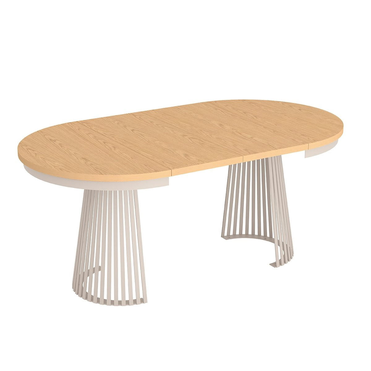 ESSTISCH TRAVIS Ausziehbar 100 - 180 / 100 x 76,6 cm - Kaschmir/Eichefarben, Holz (100/100/76.6cm) - MASSENO