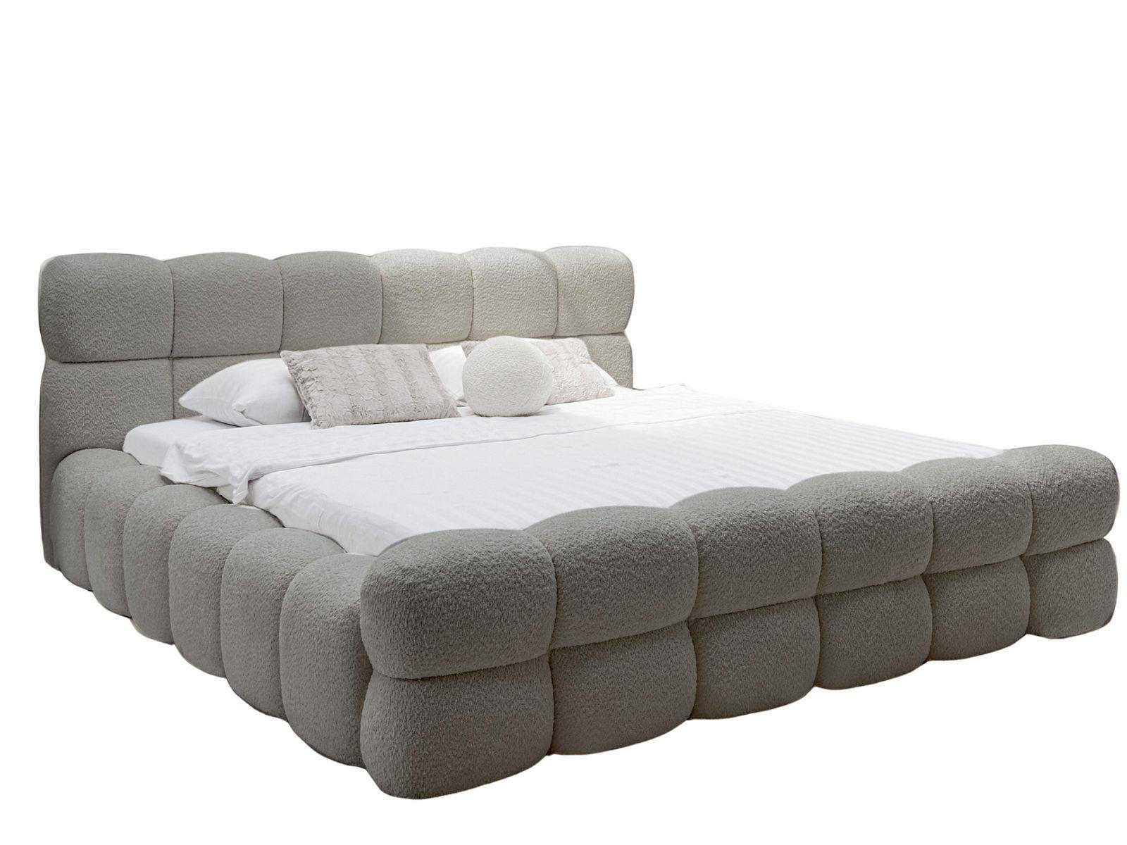 Compleo24 Polsterbett Grau 200x200 cm