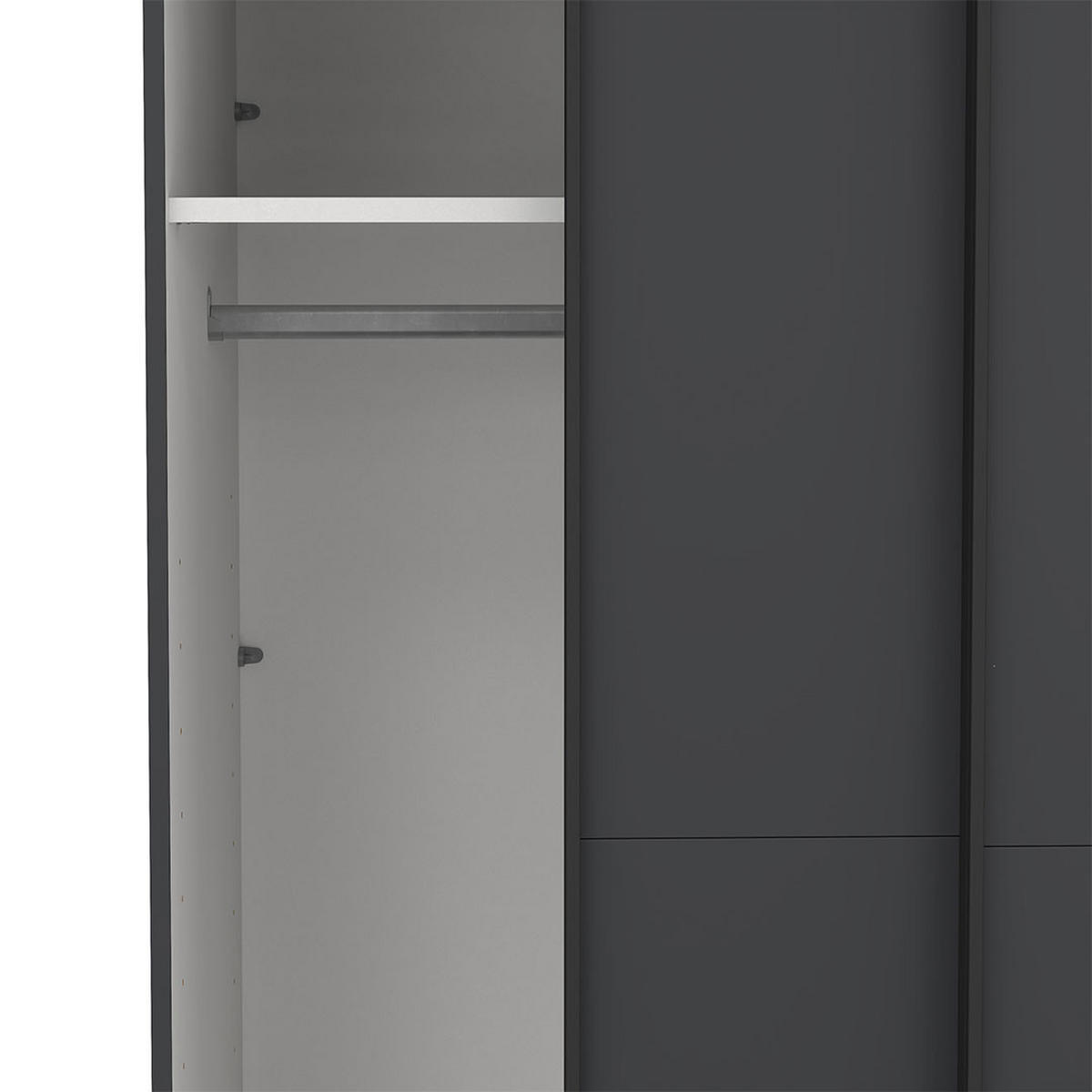 SCHIEBETÜRENSCHRANK, Como, Grau, Holzwerkstoff, 119 x 67 x 221 cm - Grau, Holzwerkstoff (119/221/67cm) - ebuy24