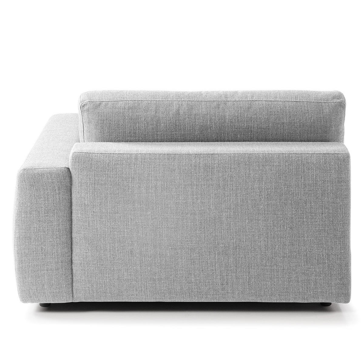 MODULLONGCHAIR - Hellgrau, Textil (126/80/182cm) - home24