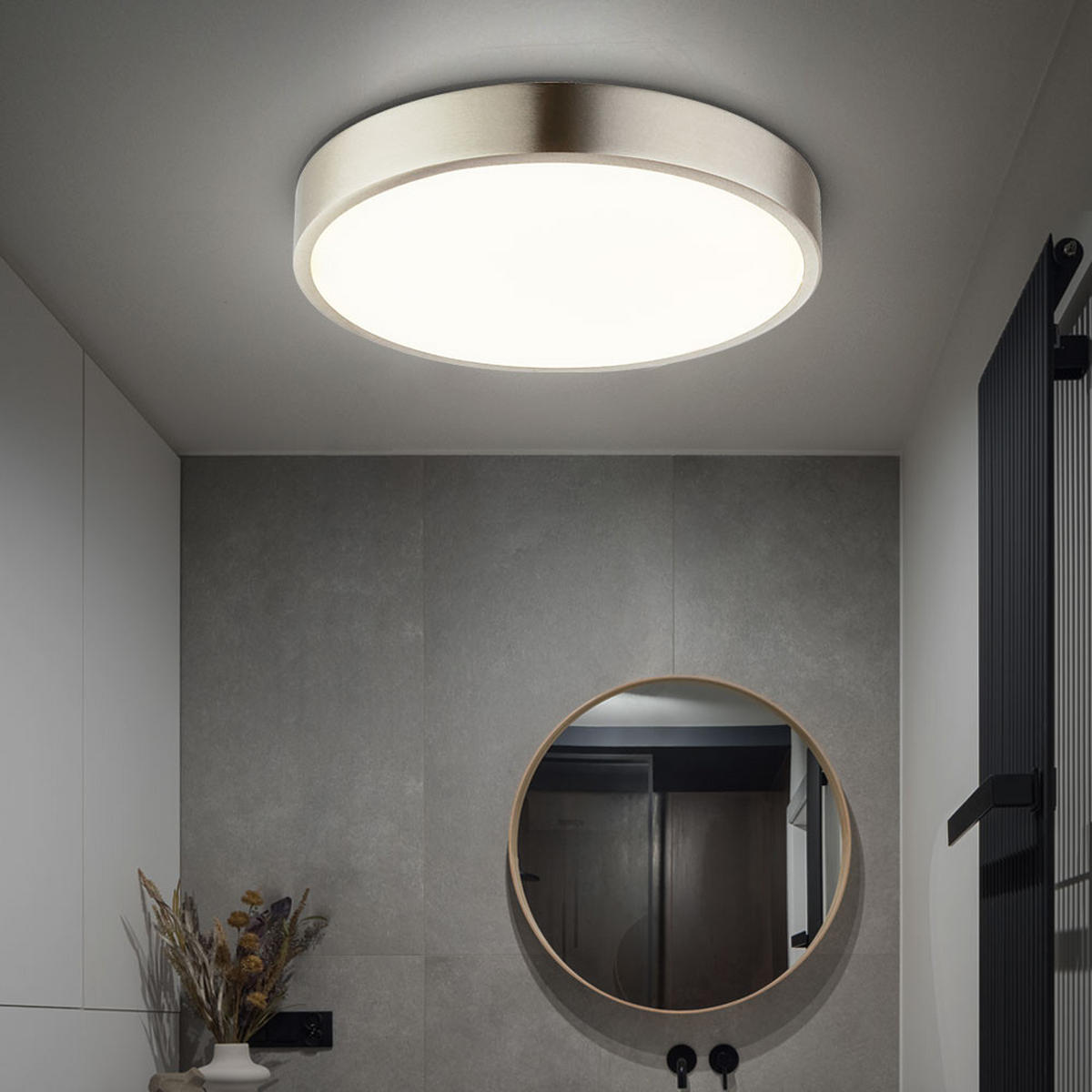 LED DECKENLEUCHTE VITOS Silber Metall - Silberfarben, Metall (22/22/2.6cm) - Globo Lighting