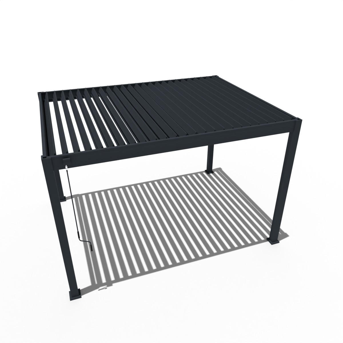 PERGOLA Classic Pavillon Terrassenüberdachung Aluminium 3 x 4 M anthrazit - Anthrazit, Metall (400/255/300cm) - WEIDE