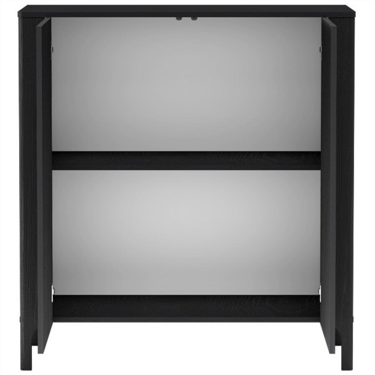 KOMMODE Lume mit zwei Türen, 100 cm, schwarz - Schwarz, Holzwerkstoff (103/95/40.5cm) - Beautysofa