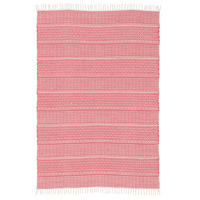 BAUMWOLLE NATUR KELIM TEPPICH SANDY STRIPES - Rot, Textil (90/160cm) - Pergamon