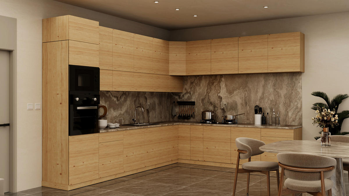 WINKELKÜCHE – Küchenzeile 360 x 300 cm VELORA – KU-S50 – Eiche Artisan - Eiche Artisan, Holzwerkstoff (360/248/300cm) - hi-markt