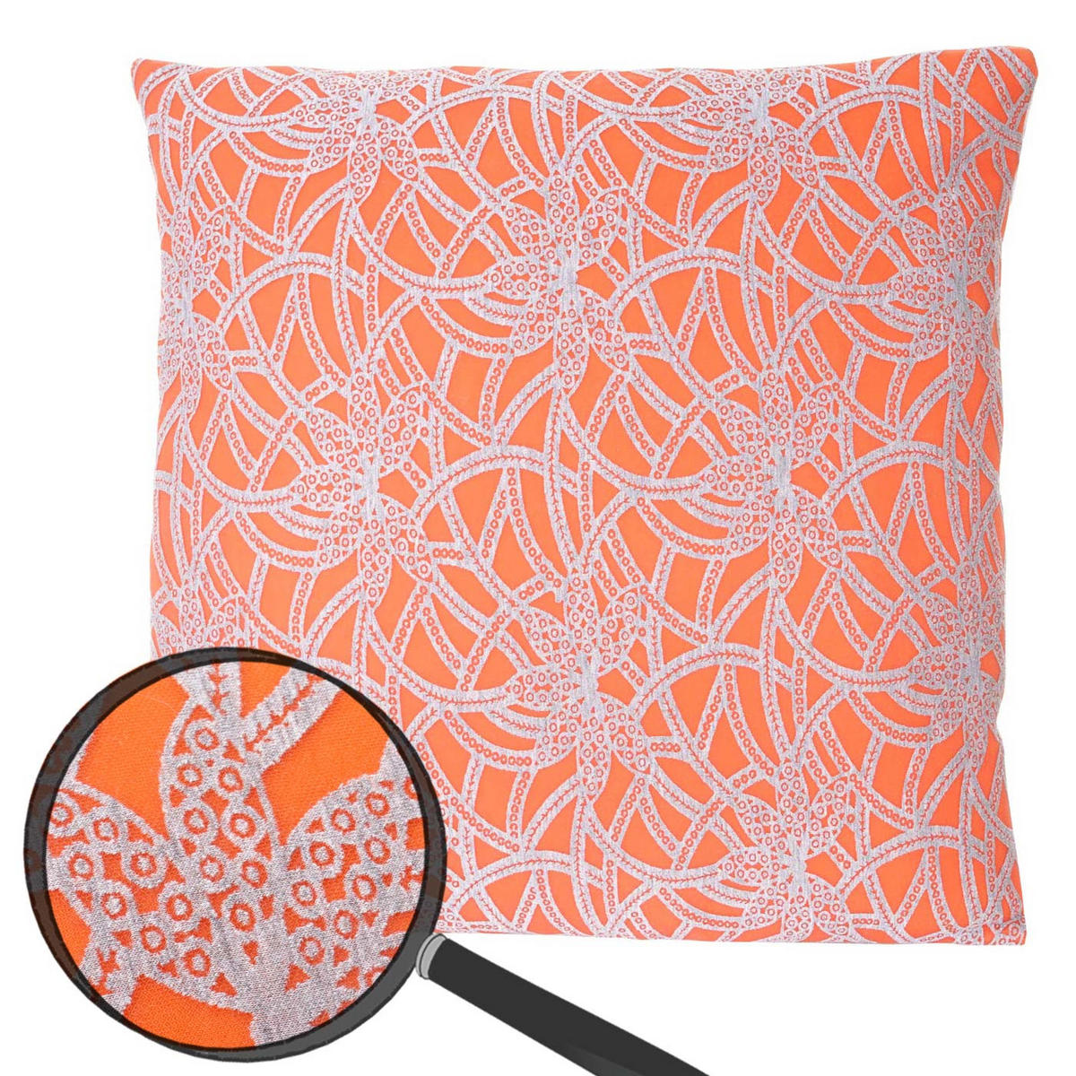 DEKO-KISSEN BAROCK Orange - Orange, Textil (12/45/45cm) - MCW