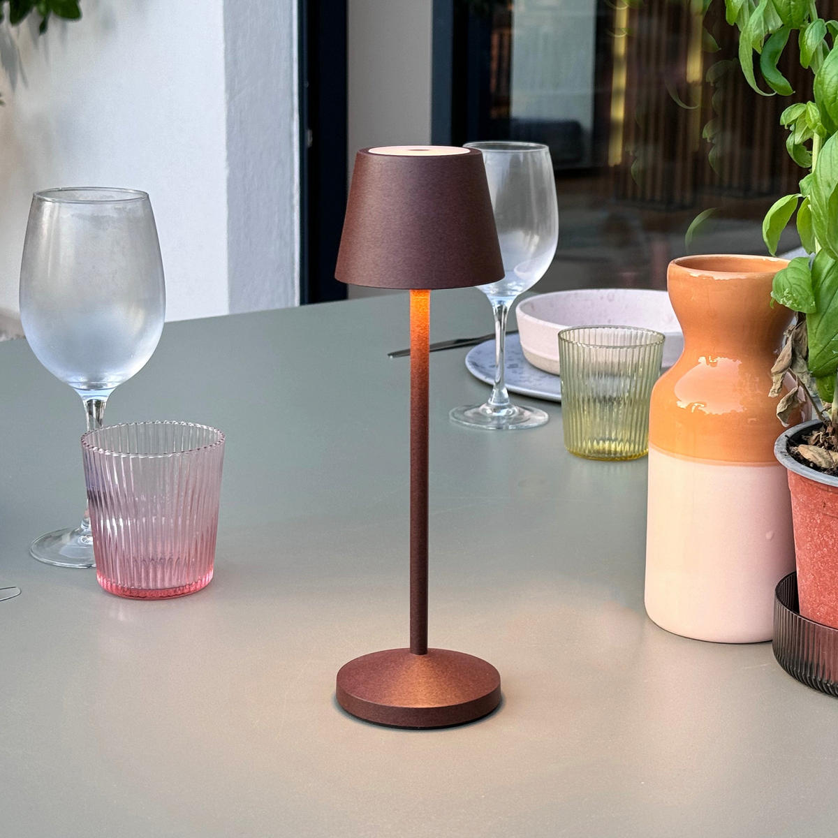 TISCHLAMPE EMILY braun - Braun, Metall (7.5/7.5/25cm) - Lumisky