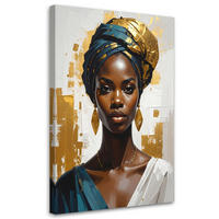 LEINWANDBILD Menschen & Charaktere 80x120cm - Goldfarben, Textil (80/120cm) - Feeby