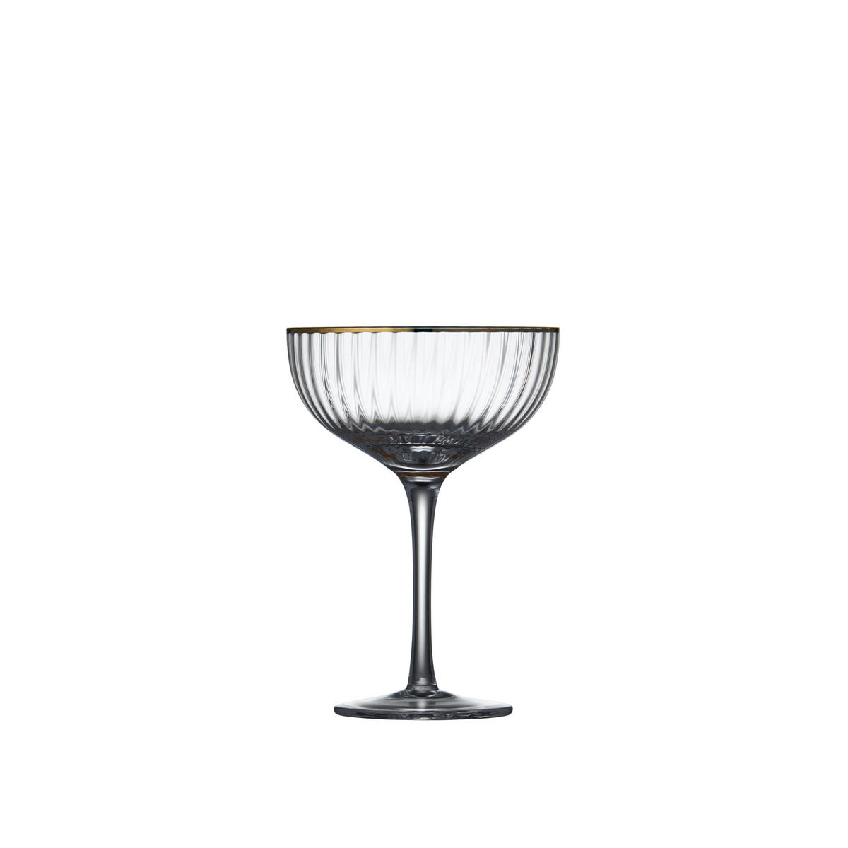 COCKTAILGLAS Palermo Gold 4er Set, Glas mit Goldkante, Klar, 315 ml - Transparent, Glas (0.32L) - Lyngby Glas